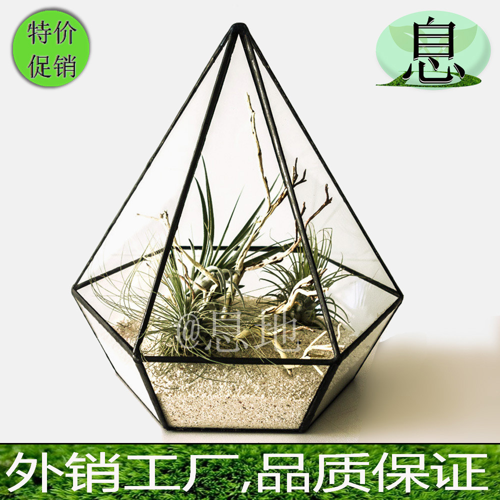 促销16024b花房工厂直销微景观玻璃花房多肉植物玻璃包邮吊件