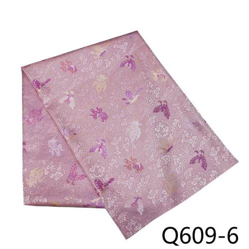 新丝绫提花复古风如意蝴蝶色织提花面料异色罗时装面料工厂