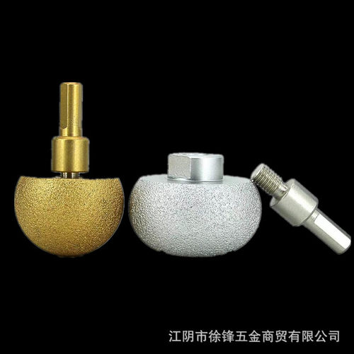 钎焊金刚石磨头蘑菇头花盆打磨工具内部弧形鹅卵石60直径连杆