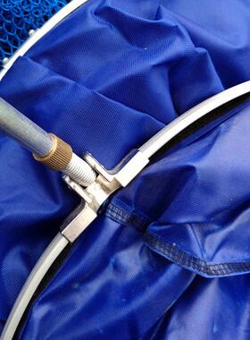 口批发蓝色大瓦鱼护送pu鱼护包加厚铝合金现货圈涂胶网布