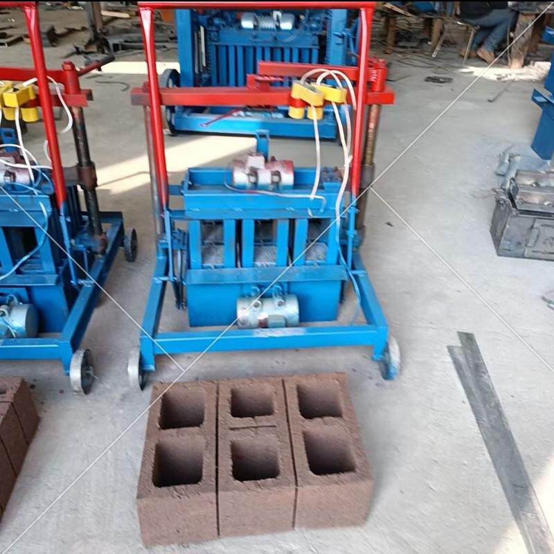 小型混凝土水泥制砖机免烧砖机家用半自动移动砖机空心砌块砖机