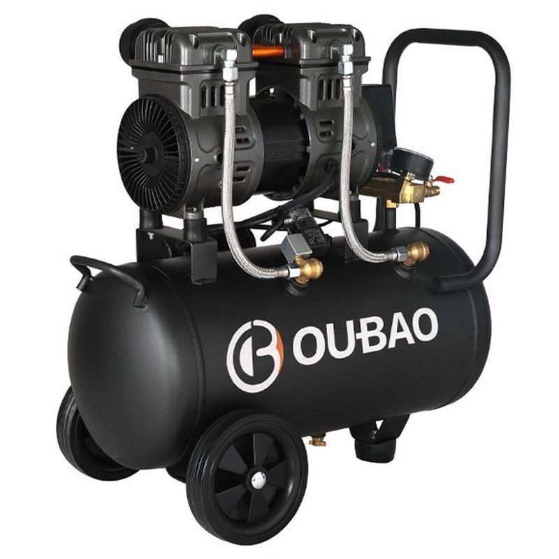 热销欧堡静音二极24l无油空压机无油机1500w