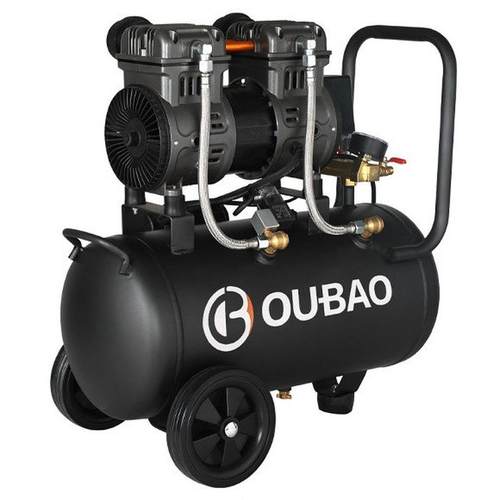 热销欧堡静音二极24l无油空压机无油机1500w