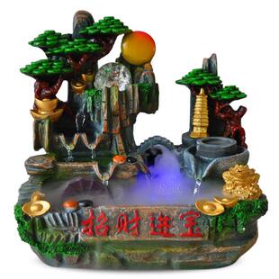 小号微景观摆设摆件小桥流水假山鱼缸家庭装饰品办公室收银台山水