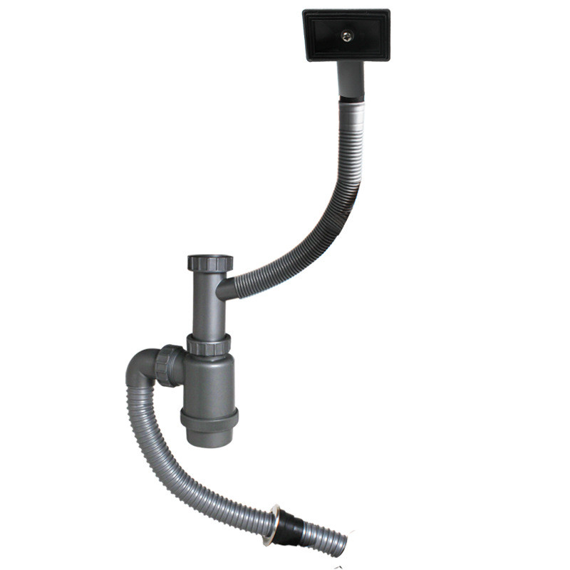 天力单槽内牙45mm带圆形方形溢耐高温水管水下排水管gn011c047