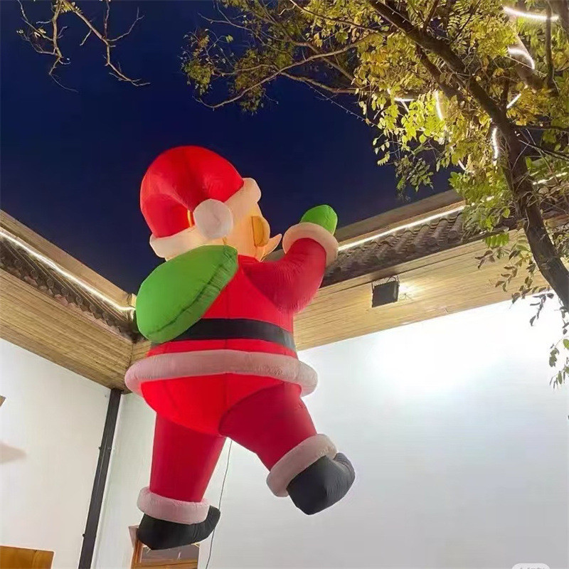 圣诞节圣诞老人充气爬墙气模发光美陈装饰树拱门雪人卡通模型