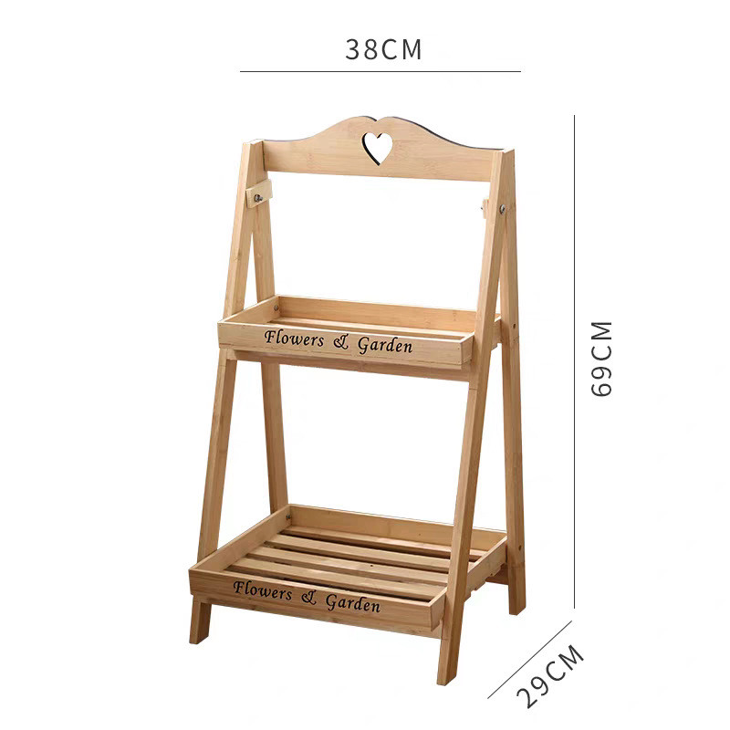 复古多层花架落地式多肉花盆植物收纳架子客厅阳台折叠装饰置物架