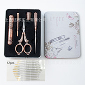 缝纫工具剪复古风欧式 件套6剪刀含绣花针古典剪剪纸缝纫配件