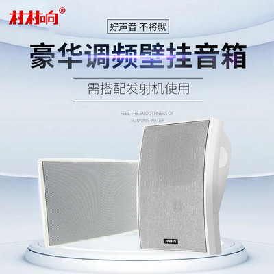 村村响无线壁挂音箱校园店铺音箱校园打铃背景音乐无线喇叭套装