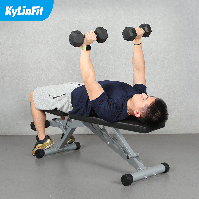 仰卧起坐健身椅腹肌板家用哑铃凳卧推凳多功能商用折叠飞鸟