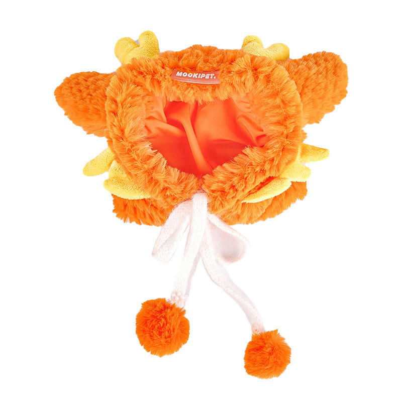 mookipet狗狗冬季新年帽子约克夏泰迪小型犬猫咪宠物龙年配饰可爱