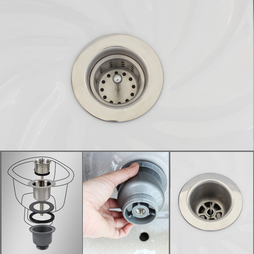 天力拖把池漏斗拖布池开孔6.5cm过滤配件落水下水器xj253