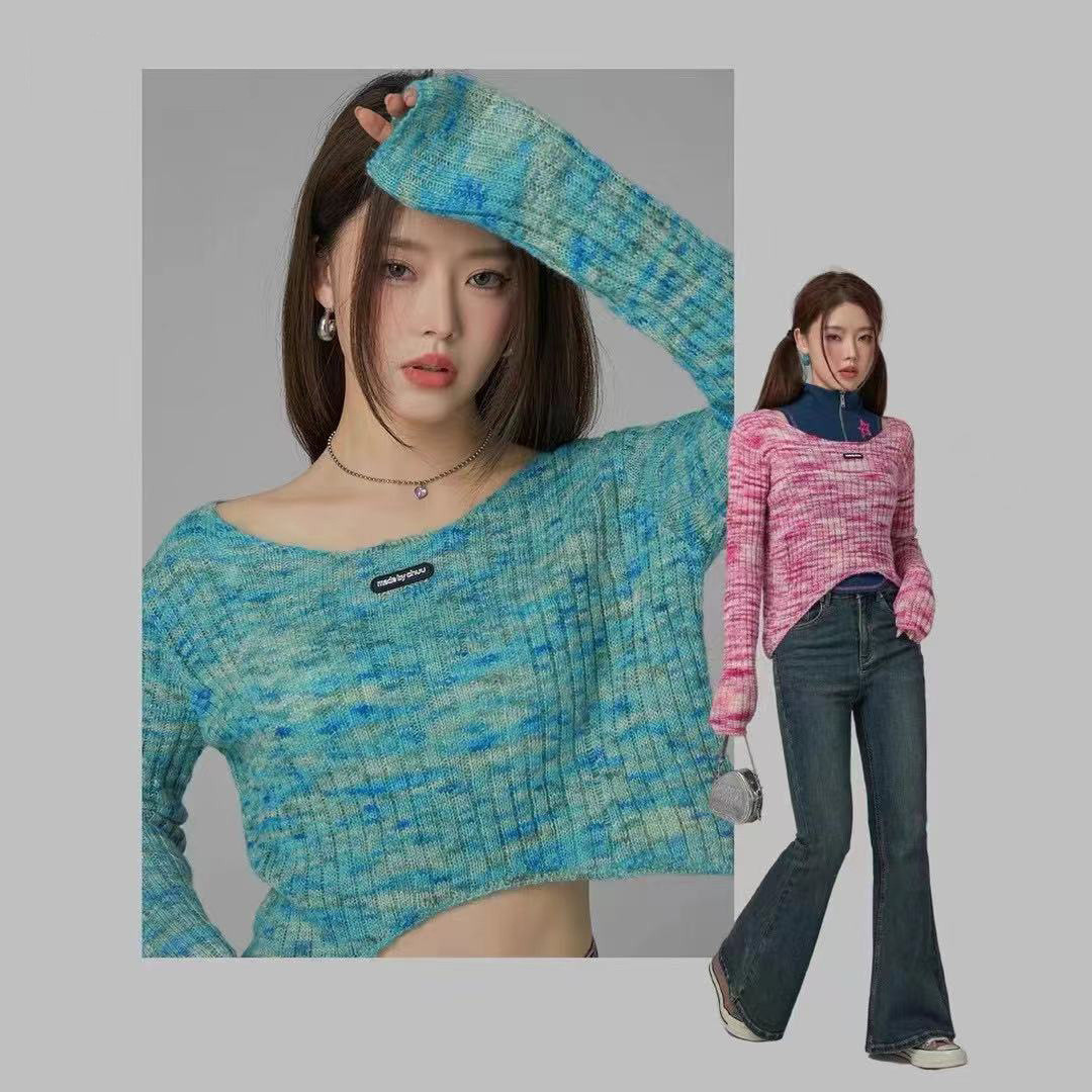 热销16支幻彩缤纷马海毛纱线线秋冬单股毛线流行纱线七彩色彩批发