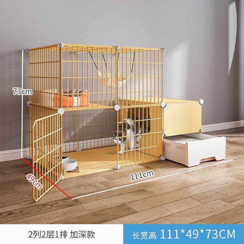 猫笼自由空间子砂一体盆家用带厕所咪别墅室内大屋