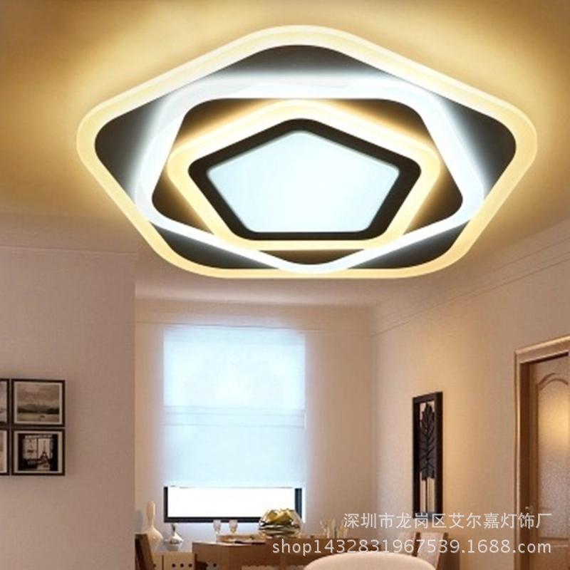 超薄吸顶灯现代简约卧室饰异形浪漫温馨led客厅灯房间灯具灯饰