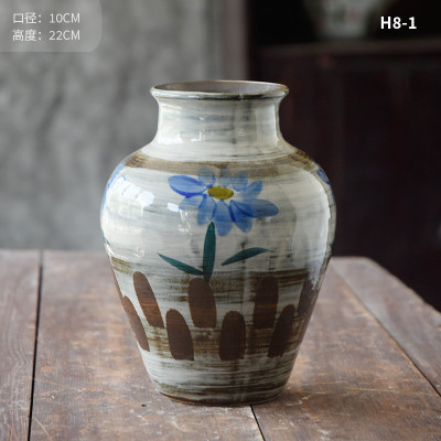 家用陶瓷花盆复古花器景德镇中式手绘大口径专用高级大号花瓶插花
