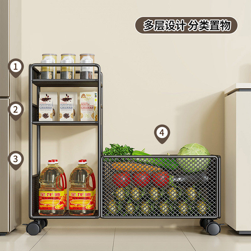 厨房多功能置物架蔬菜收纳筐落地菜篮家用储物放菜篮子菜架小推车,厨房/烹饪用具,果蔬置物架/篮/框,淘宝优惠券,粉丝福利购,淘宝优惠卷