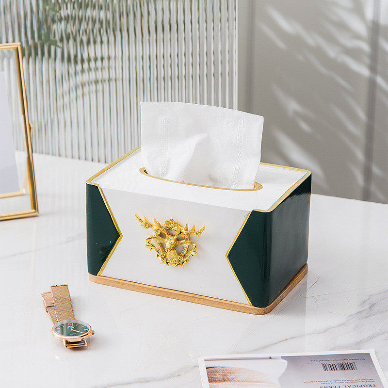 轻奢风纸巾盒欧式奢华客厅茶几多功能抽纸盒遥控器收纳盒美式摆件,收纳整理,纸巾盒,淘宝优惠券,粉丝福利购,淘宝优惠卷