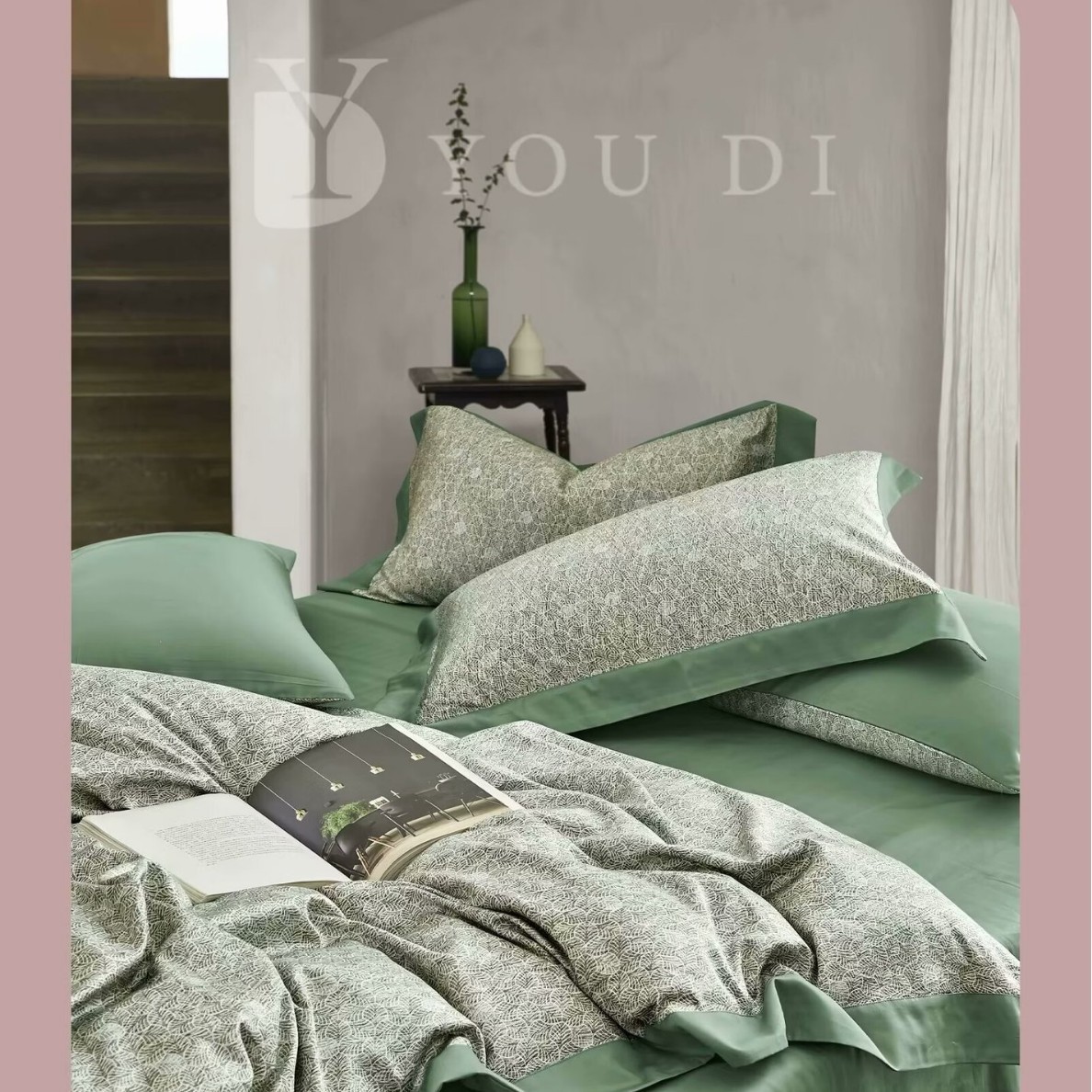 2024新款100支全棉磨毛被套艾棉绒四件套印花床上用品长绒棉床单