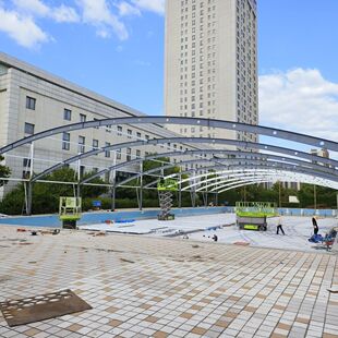 膜结构钢梁厂停车棚雨棚梁支架铁光伏钢架雨棚架子组装大棚立柱
