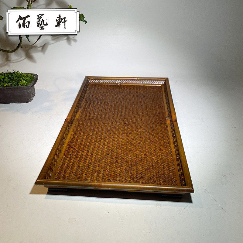 热销编织艺轩东阳竹制佰茶托盘家用端盘子茶盘厂家直销,特色手工艺,竹编/竹雕,淘宝优惠券,粉丝福利购,淘宝优惠卷