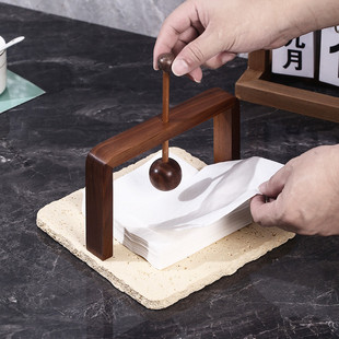 高级感创意方形餐巾纸架托厨房立式纸巾压台纸巾座台面纸巾抽纸架