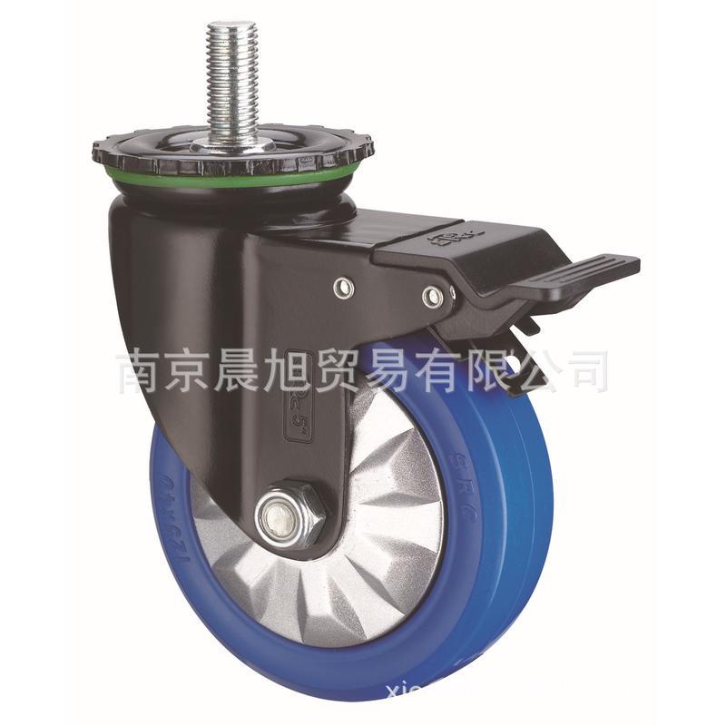 向荣SRCA7款M12M14M16M203寸4寸5寸6寸丝杆静音脚轮