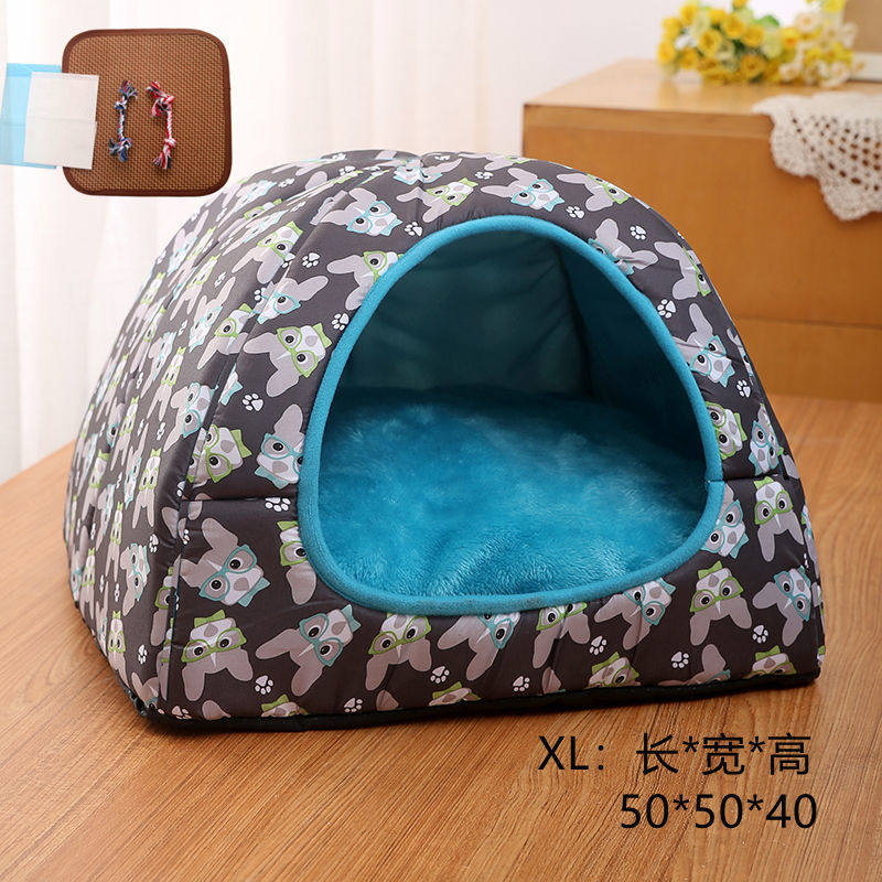 兔窝冬季两用保暖博美狗窝猫窝比熊泰迪小鹿犬吉娃娃宠物窝可拆洗