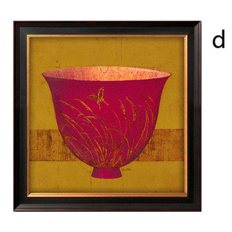 美式静物四联酒店饭店旅馆客厅书房玄关三联装饰画挂画有框画