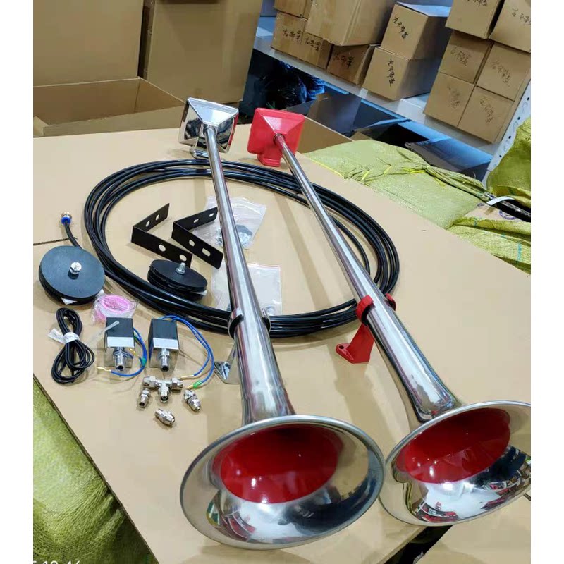加长斯坦尼亚喇叭12V24V超响汽车气笛喇叭货车顶置安装电气喇叭