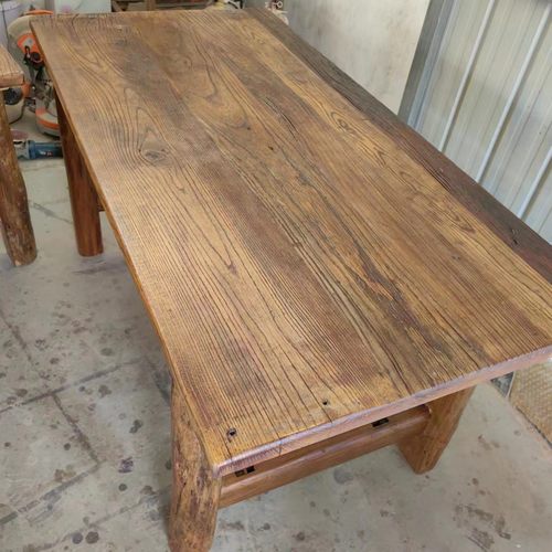 老榆木桌子长桌茶桌实木桌子书桌餐桌吧台复古阳台桌民宿家用