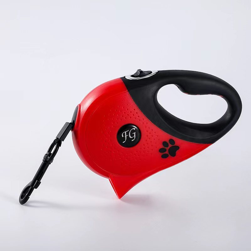 新款宠物夜晚牵引器自动伸缩带灯遛狗绳狗狗牵引绳狗链批发