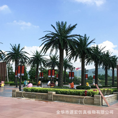 热销仿真海枣树树加纳利海藻树中东海藻树室外海藻仿真树造型树