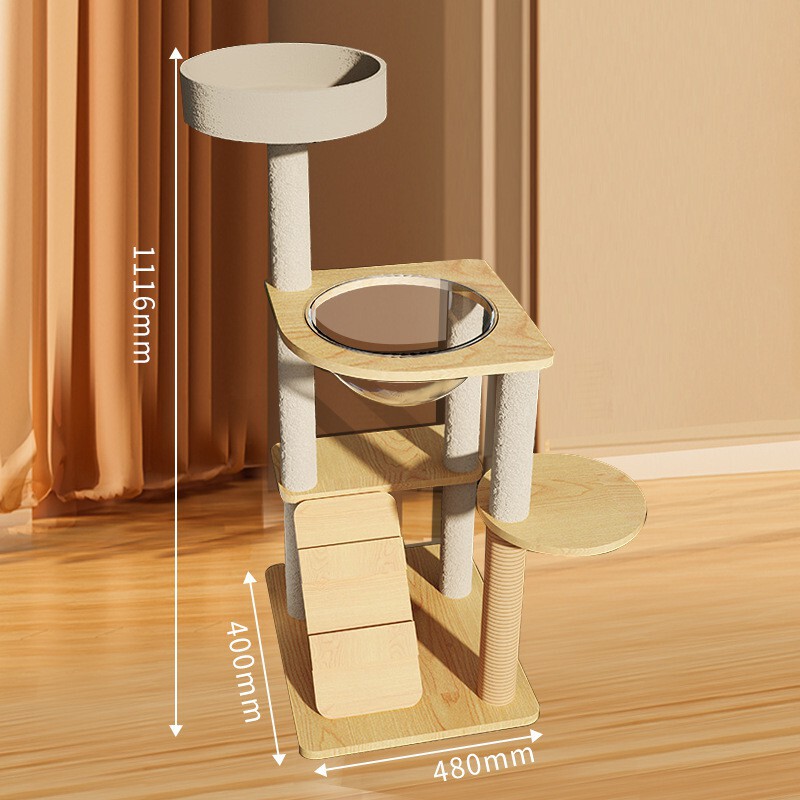 猫爬架猫窝猫树一体猫咪用品跳台太空舱大型抓柱通天柱猫架子大巧