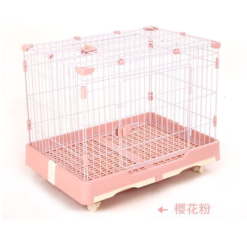 创逸兔笼子自动清粪小型犬带托盘天窗通用泰迪博美猫狗窝室内家用