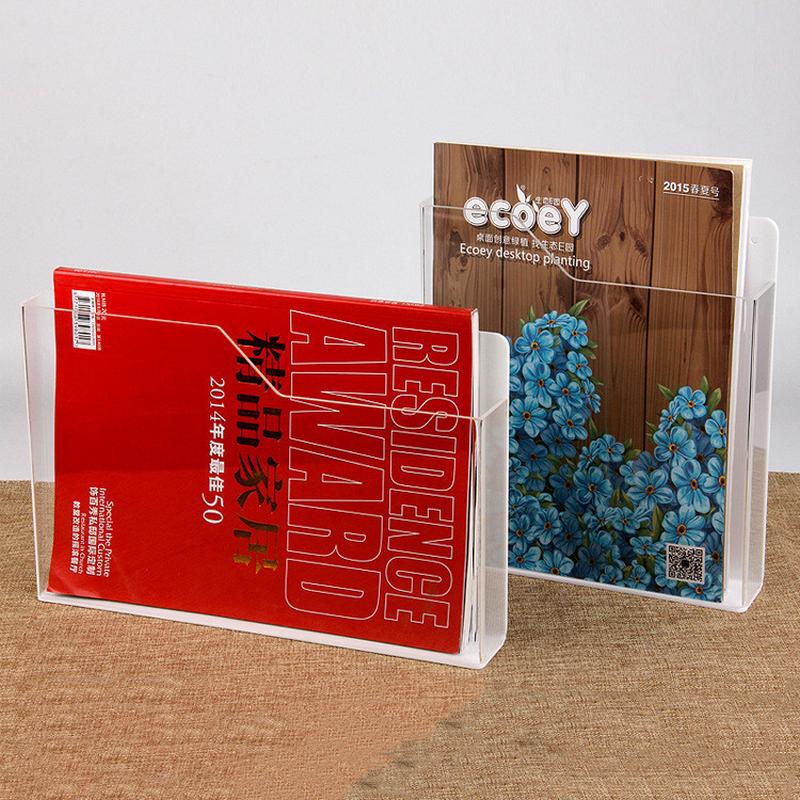 亚克力挂墙资料架a4a5a3挂壁文件架资料盒盒宣传杂志目录架宣传栏