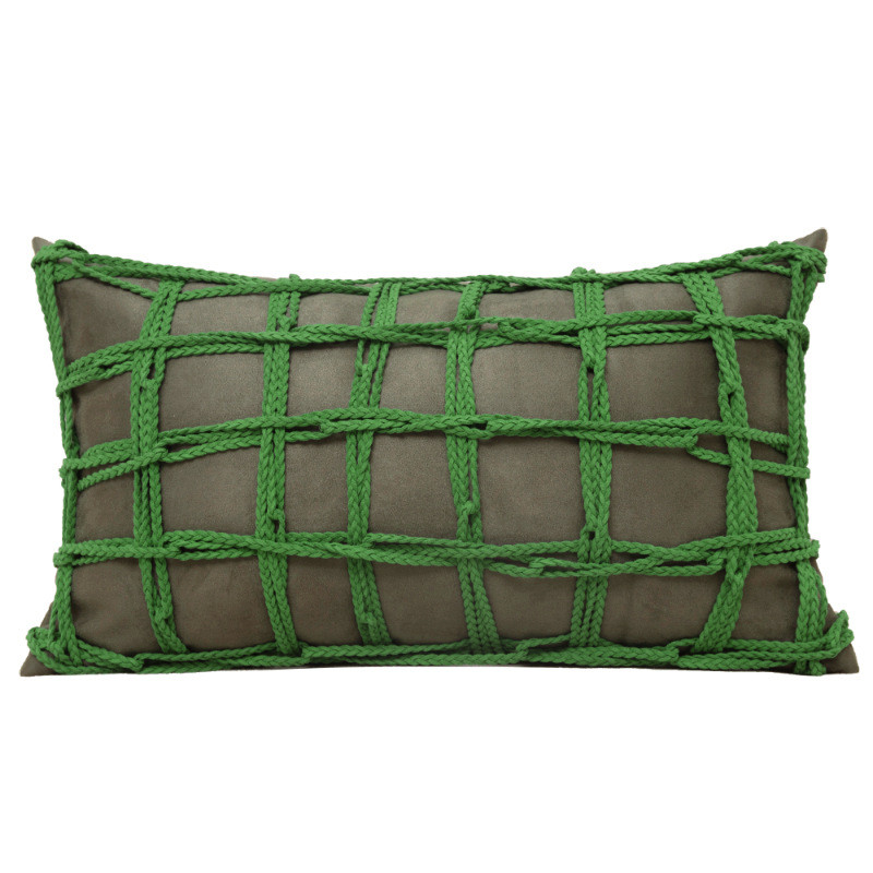 现代简约森林酒店绿民宿床品多件套样板房设计师软装搭配抱枕批发