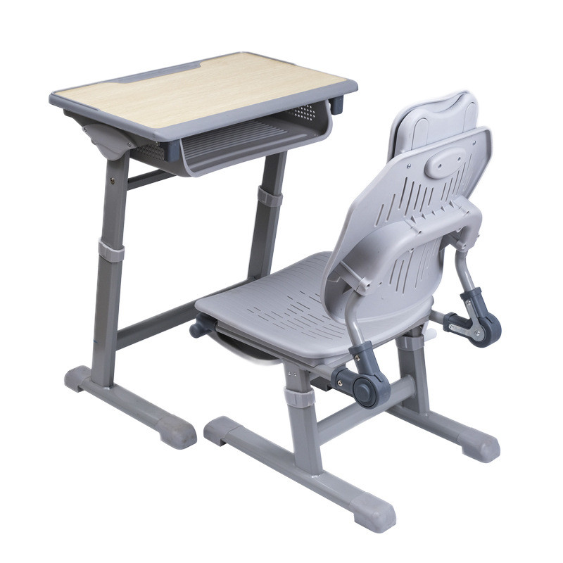 中小学生学习课桌椅培训班写字桌椅升降手摇带扶手午休套装课桌椅