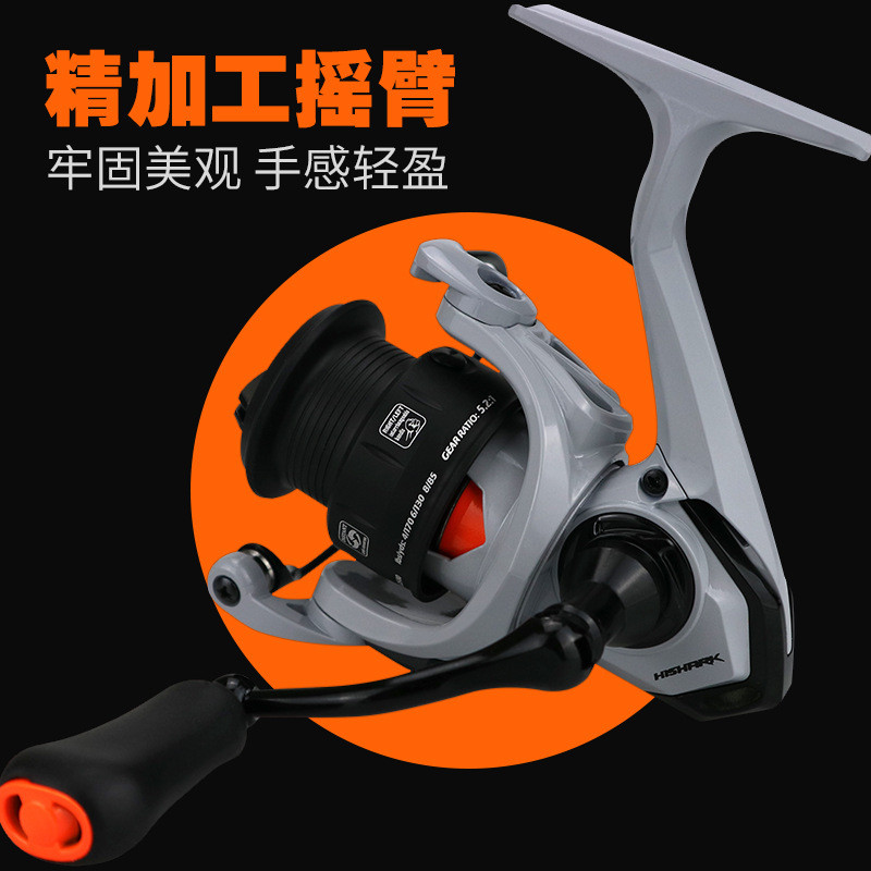 黑鲨批发微速比渔轮路亚全金属纺车轮无间隙高物浅线杯矶钓