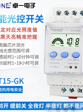供应ZYT15-GK路灯广告灯控制器220V智能光控含光感探头时控开关