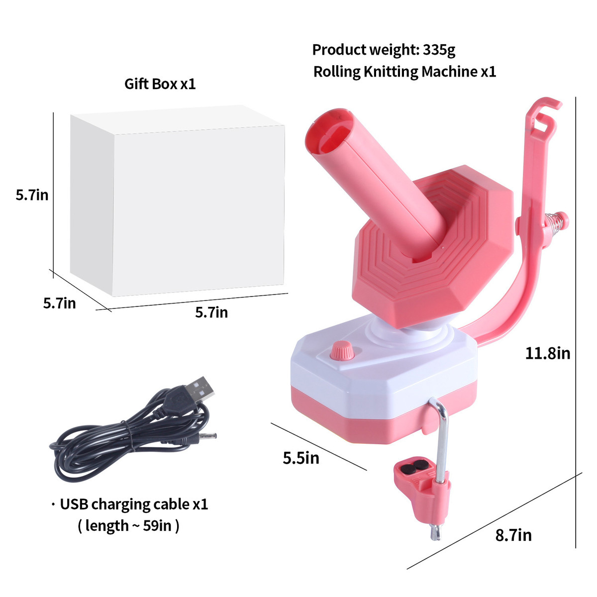家用电动毛线绕线机大容量自动旋转式绕线器毛线团整理缠线工具