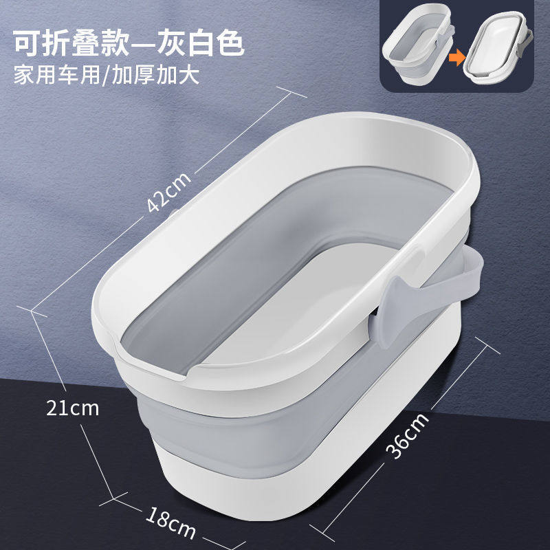 拖把清洗桶拖地盆长方形折叠水桶钓鱼桶家用拖把地拖布清洁