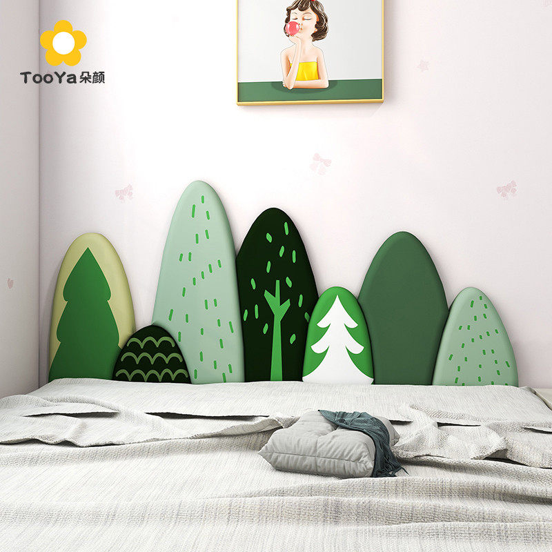 儿童房背景墙面榻榻米软墙围贴幼儿园防撞墙贴床头软靠背自粘,家装主材,背景墙软包,淘宝优惠券,粉丝福利购,淘宝优惠卷