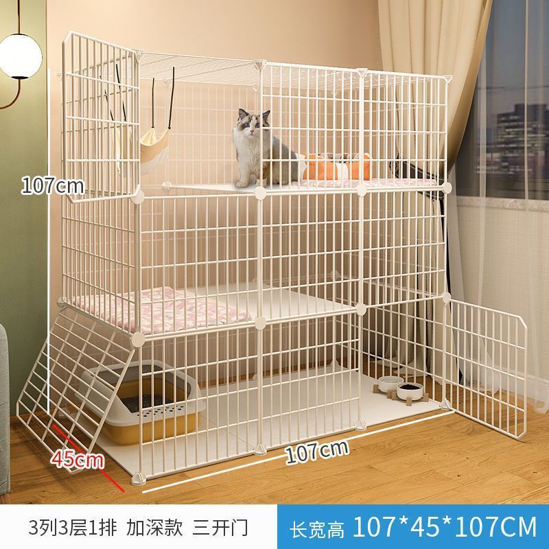 小型犬猫笼子超大自由空间室内别墅三层大猫围栏拼接猫咪家用别墅