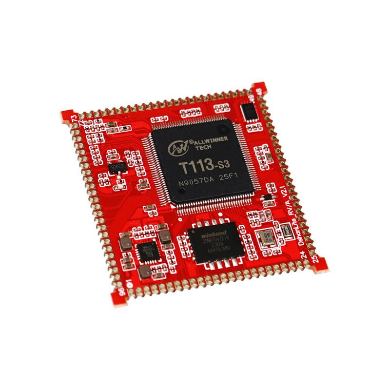 全志T113s3工业控制SocketCAN开发显示控制RS485核心板