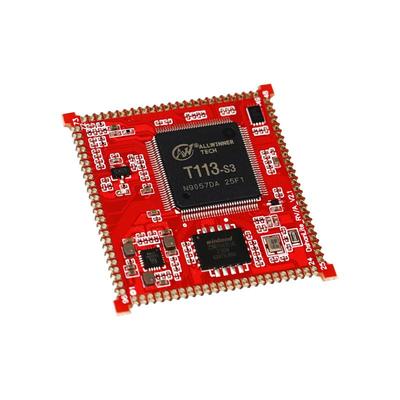 全志T113s3工业控制SocketCAN开发显示控制RS485核心板