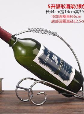 alj6【批发】大号5升酒欧式3升红酒架铁艺葡萄酒架装饰酒架摆件3l