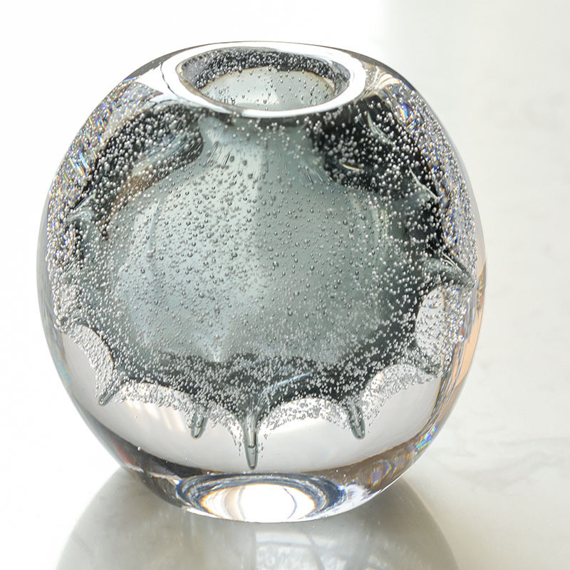 轻奢气泡彩色琉璃客厅装饰摆件创意软装电视柜餐桌台面玻璃花瓶