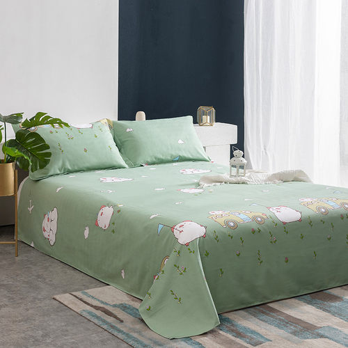 加厚100老粗布床单单件炕单纯棉学生宿舍单人被单枕套三马小