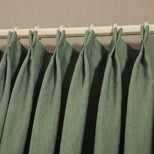 厂家直销棉麻布料纯色简约现代多彩麻遮光窗帘亚麻客厅定制成品